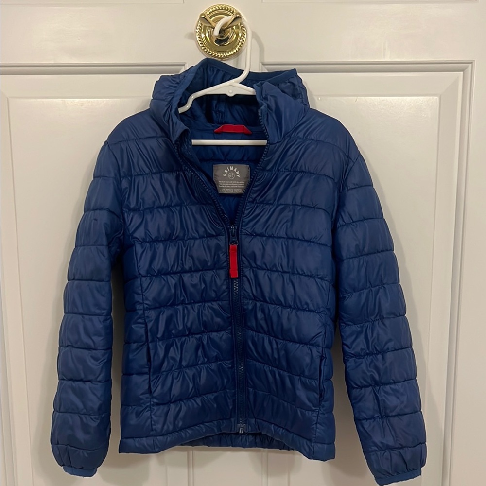 Kids Blue Primary Puffer Jacket